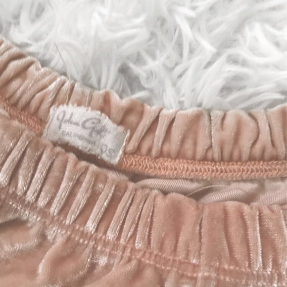 brandy melville/ john galt velvet pink shorts - Picture 2 of 3